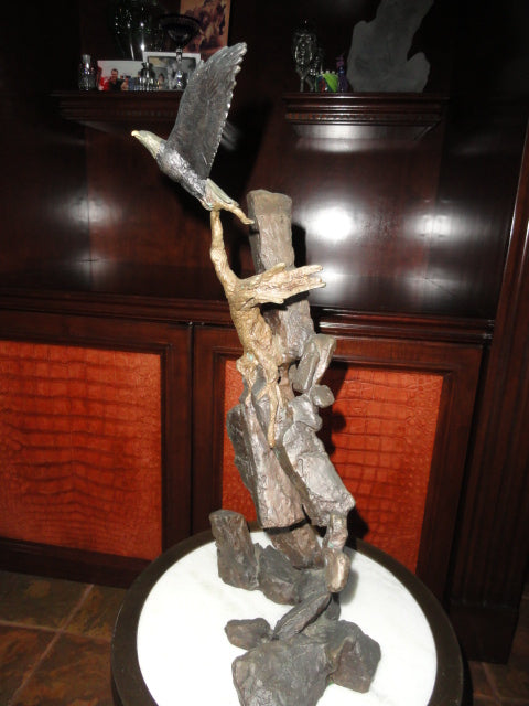 Mark Hopkins "Eagles Ledge" Bronze Sculpture — Limited Edition 250
