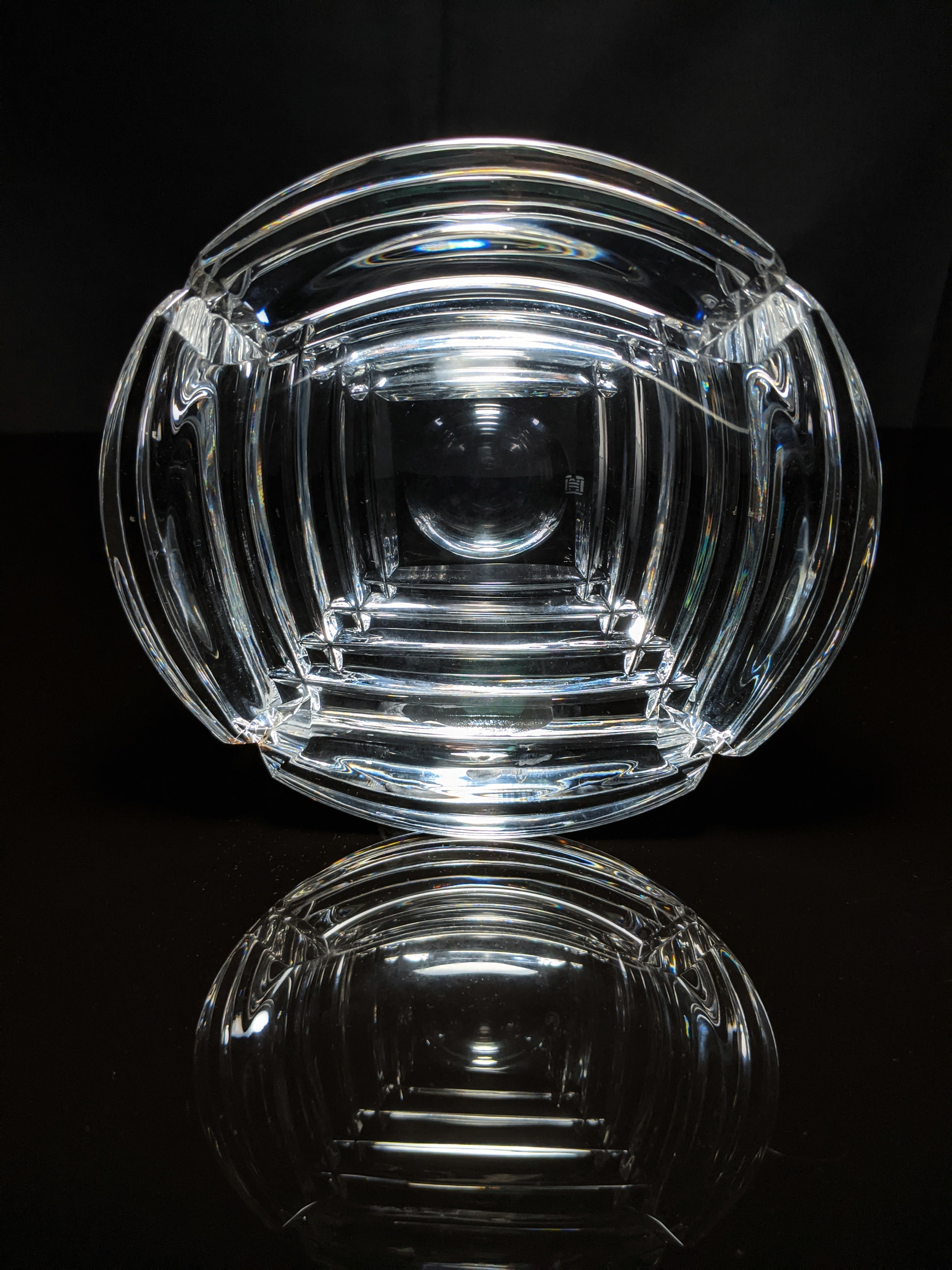 Heavy Glass Cigar Ashtray 7" Diameter