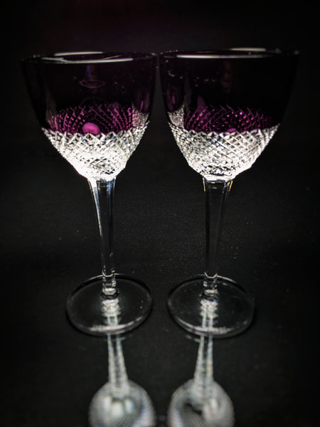 Faberge Purple Crystal Goblets