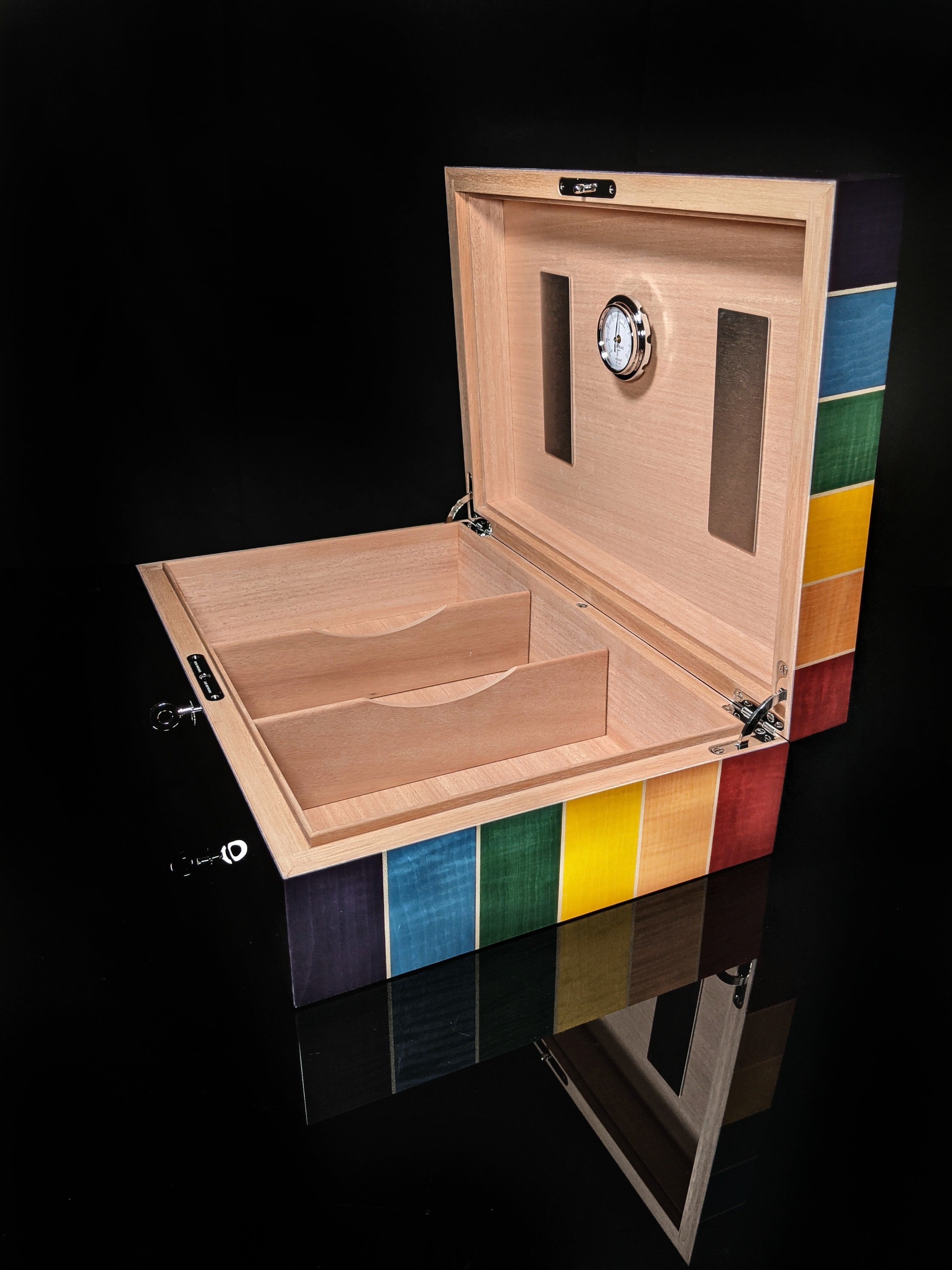 Elie Bleu Rainbow Humidor 110 count  Made in France NIB