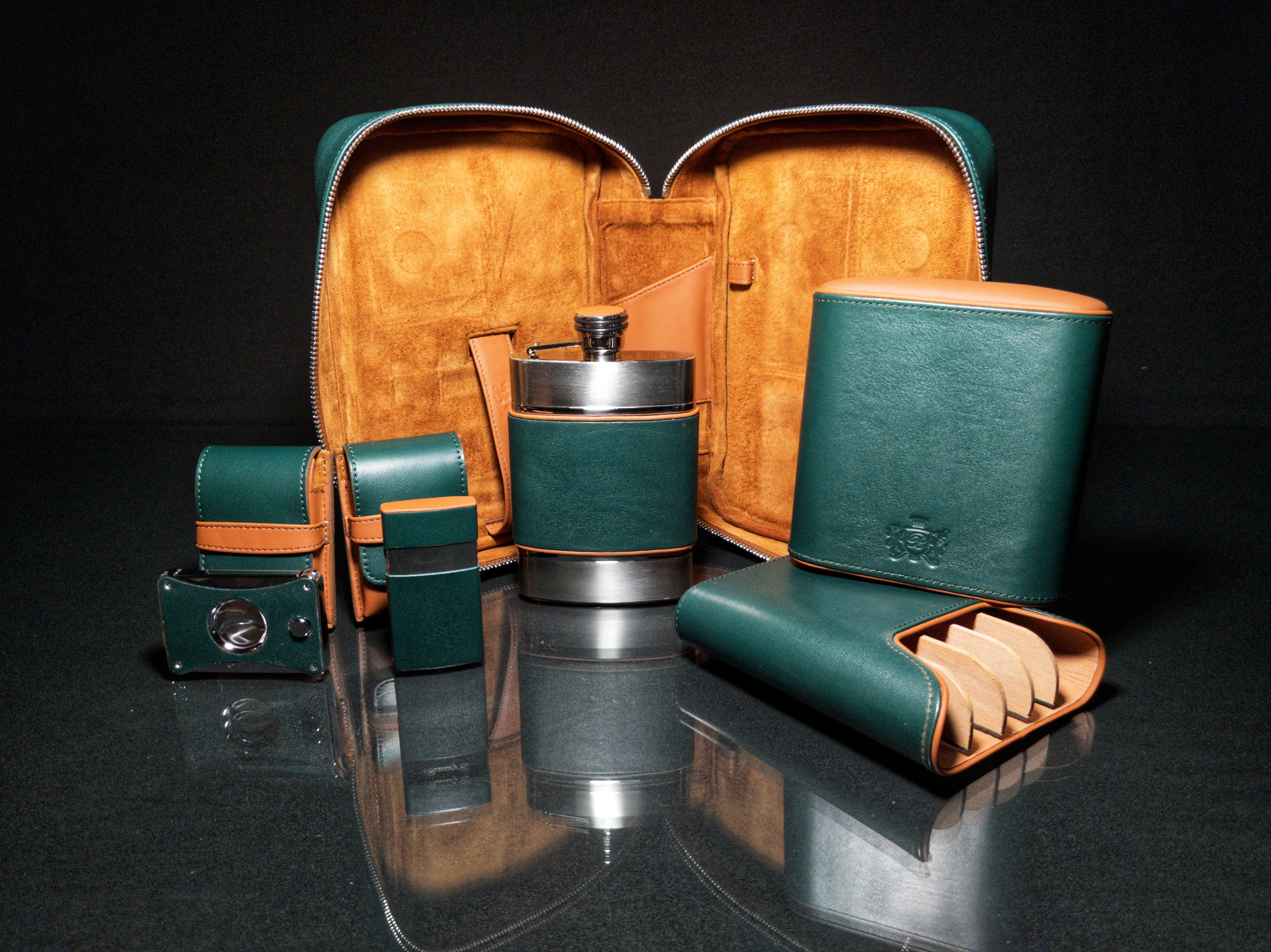 Brizard and Co Augusta Havana Traveler with cutter and lighter