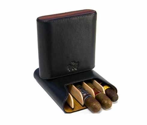 Brizard and Co. The "Show Band" 5 Cigar Case - Sunrise Black and Rosewood