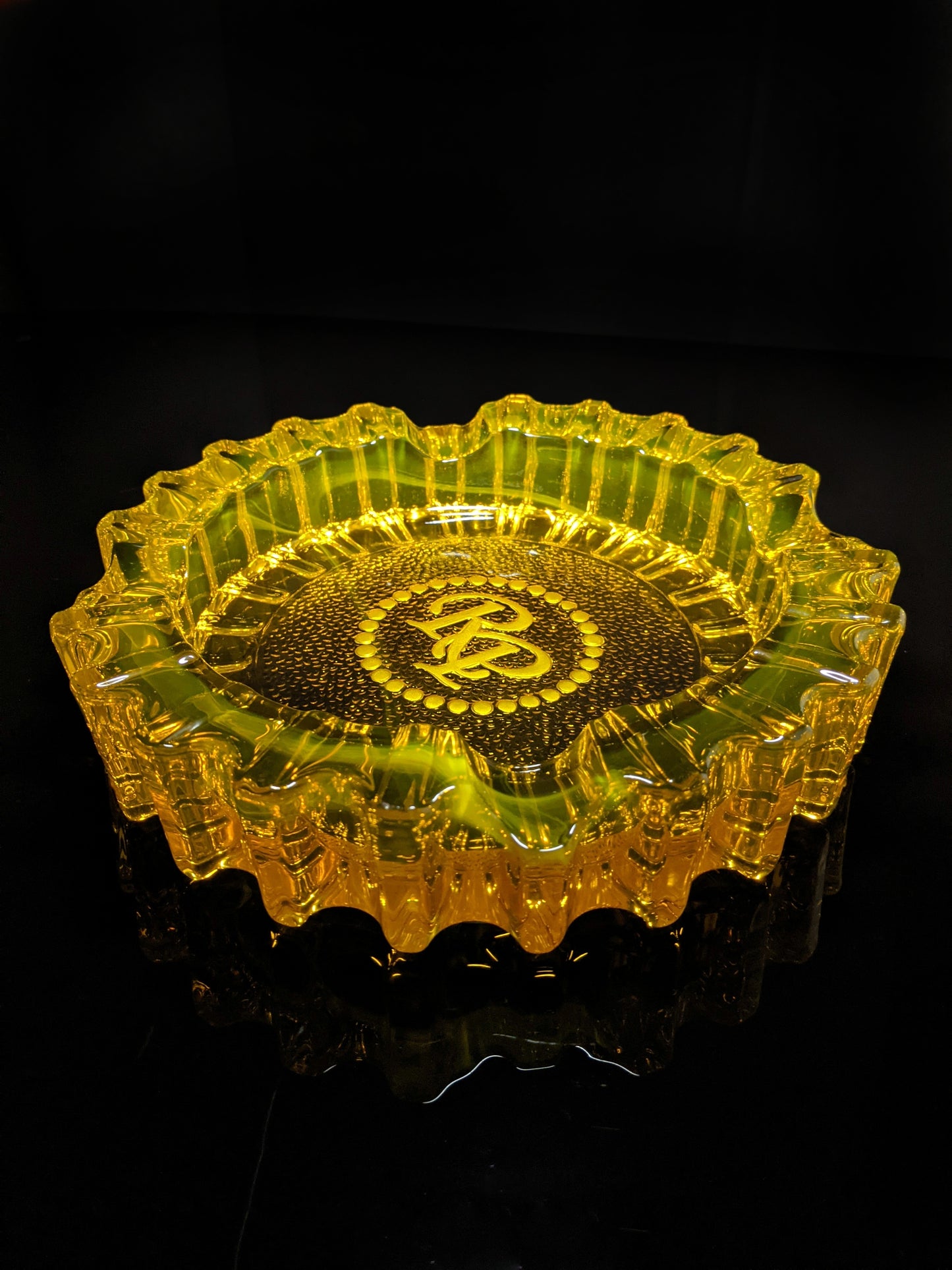Rocky Patel Amber Heavy Duty  Glass Ashtray