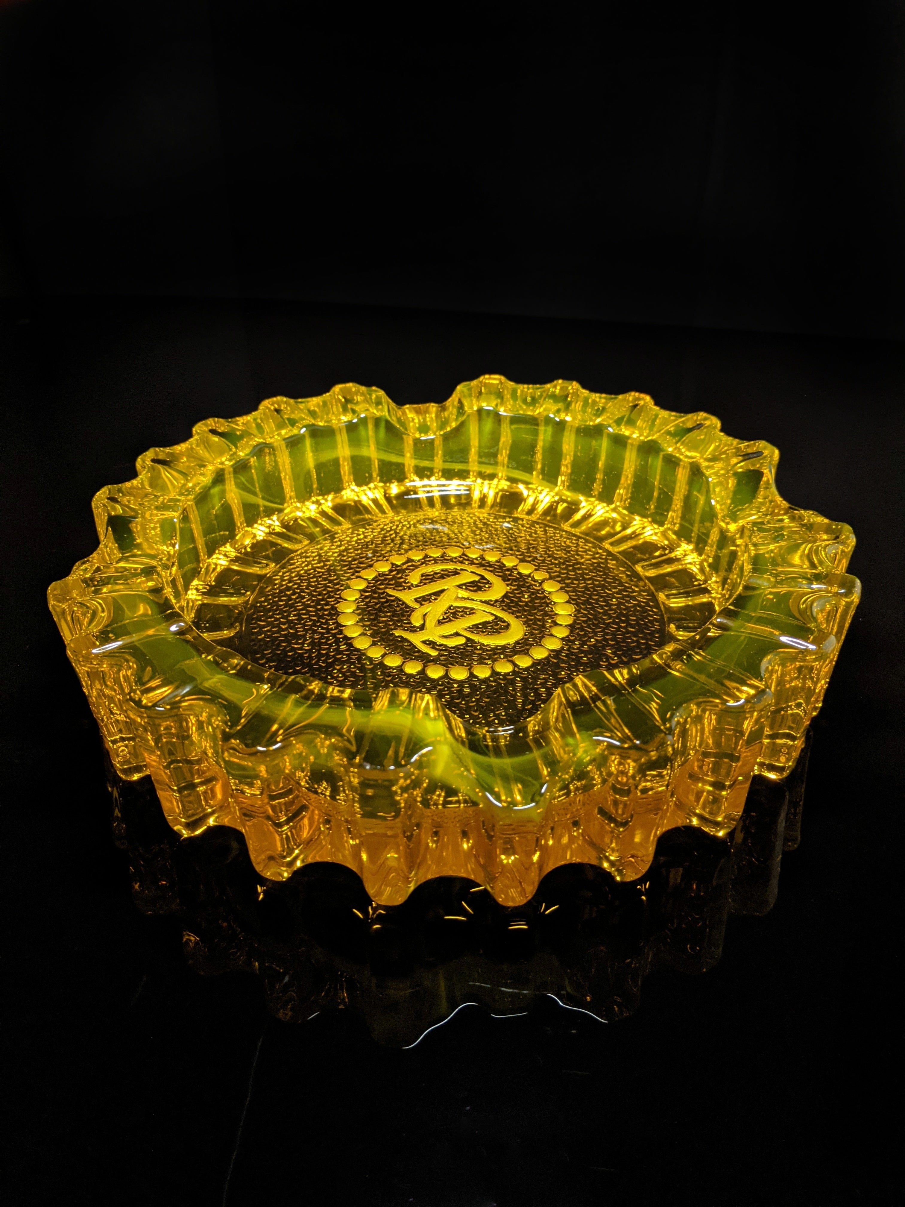 Rocky Patel Amber Heavy Duty  Glass Ashtray