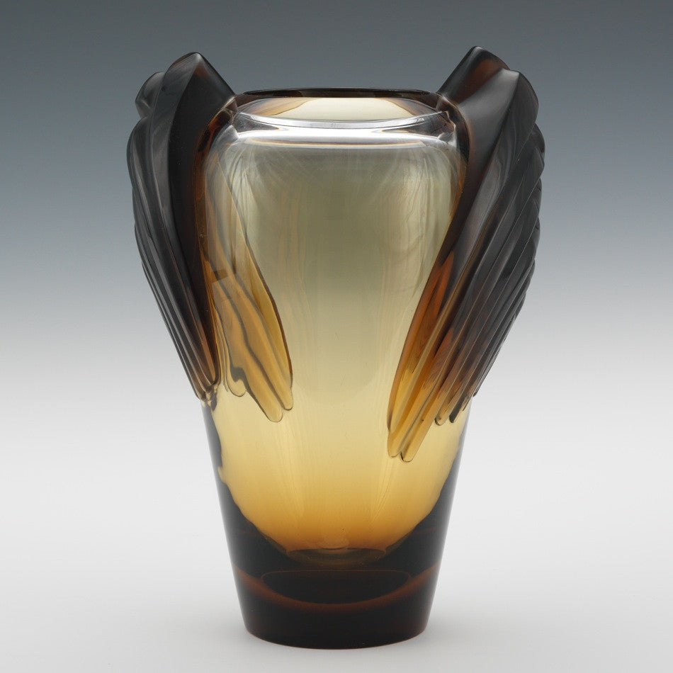 LALIQUE "Marrakech" Vintage Sculptural Artglass Vase