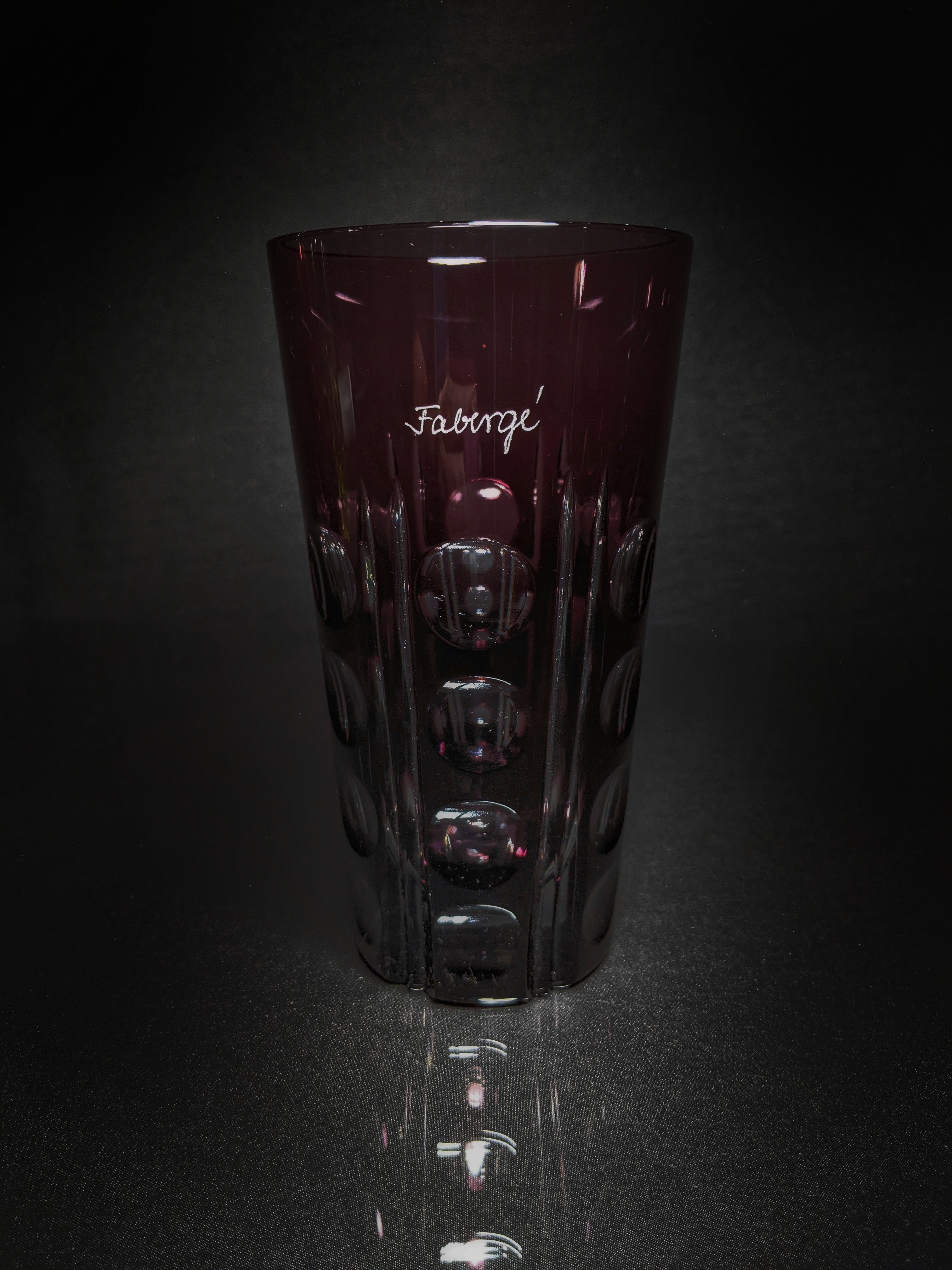 Faberge Crystal Colored Bubble Glasses