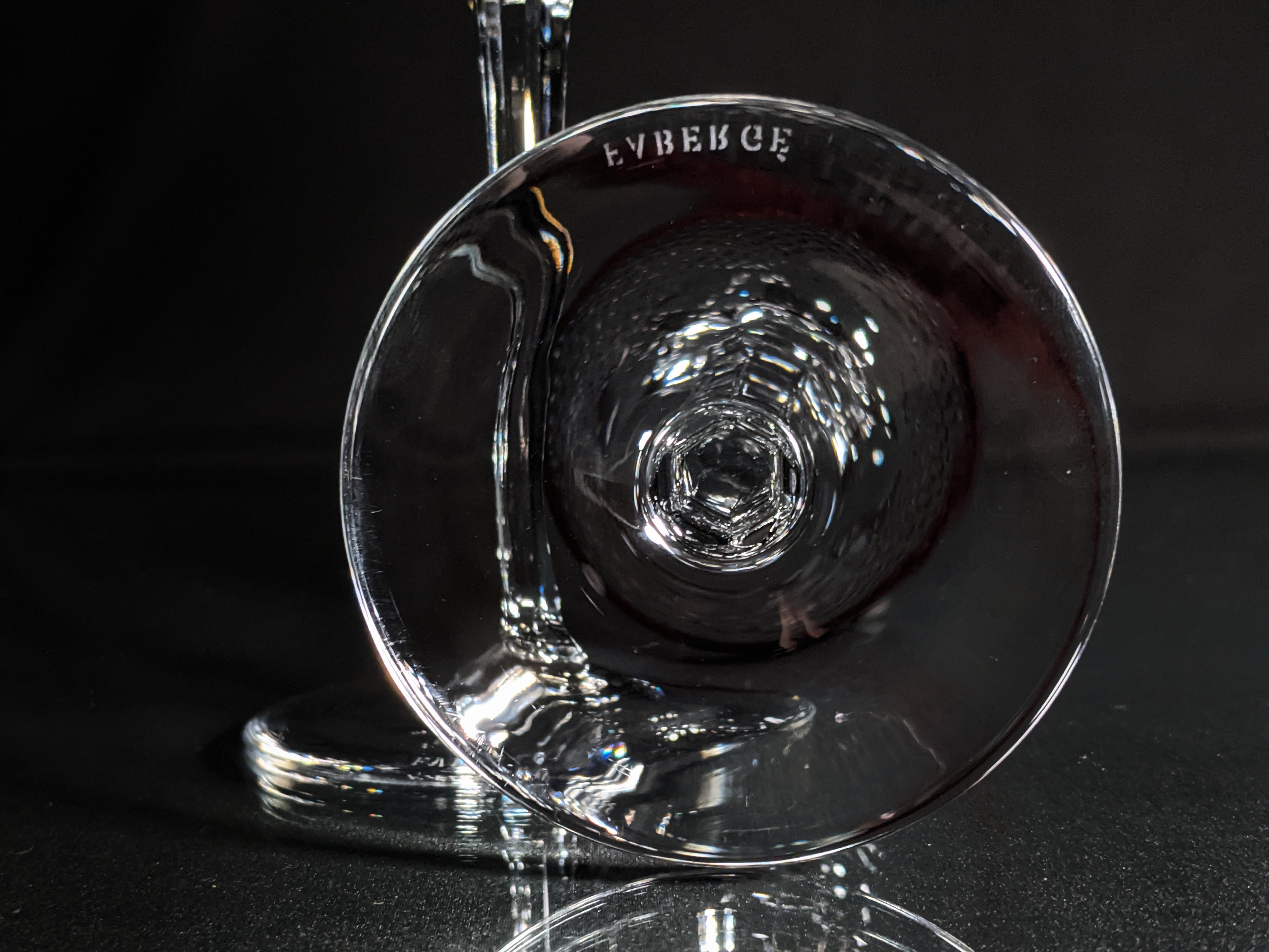Faberge Crystal Red and Clear Goblets