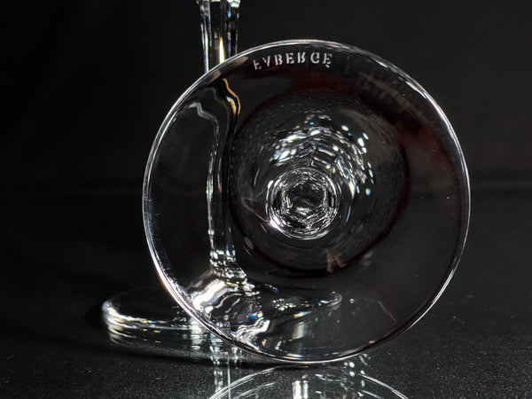Faberge Crystal Red and Clear Goblets
