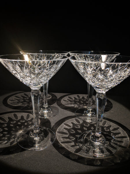 Faberge Clear Crystal Martini Glasses