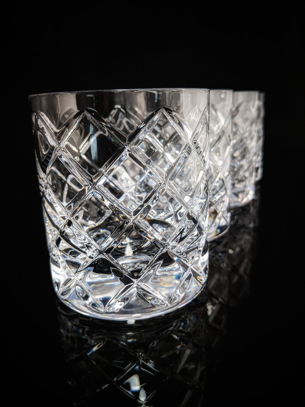 Faberge Oberon Crystal  Old Fashion Glasses