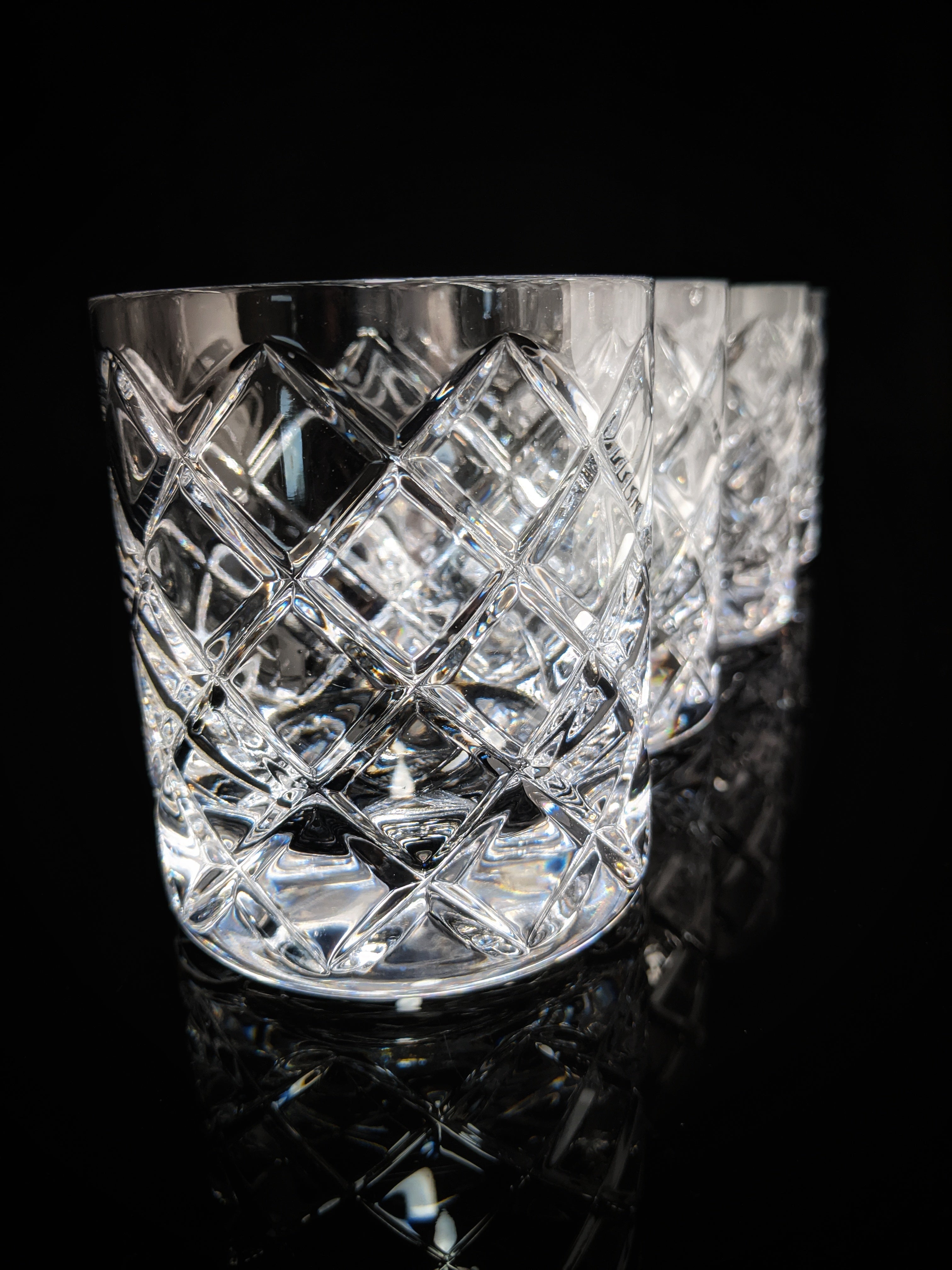 Faberge Oberon Crystal  Old Fashion Glasses