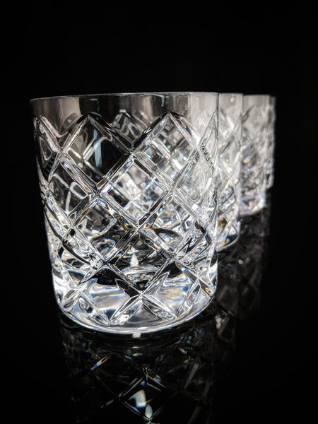 Faberge Oberon Crystal  Old Fashion Glasses