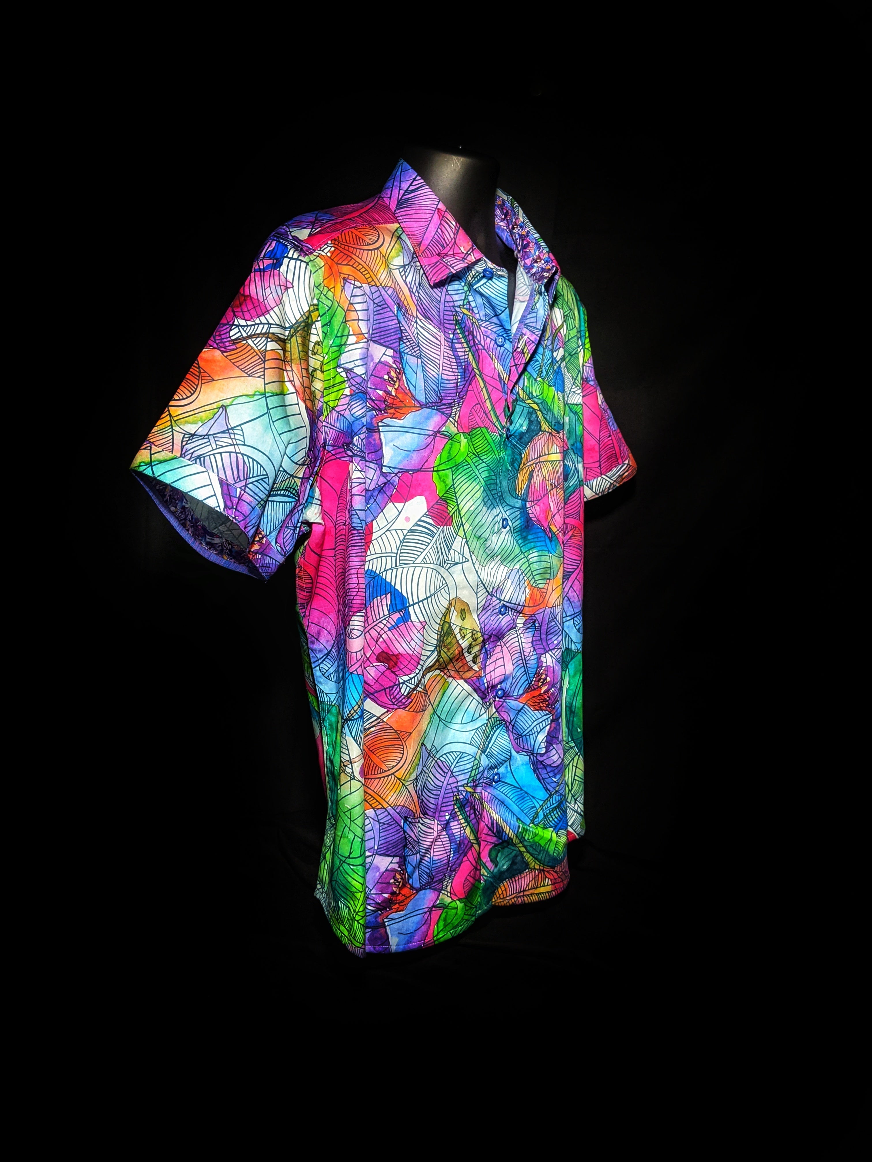 Robert Graham Rose Hill Short Sleeve Shirt Size Medium