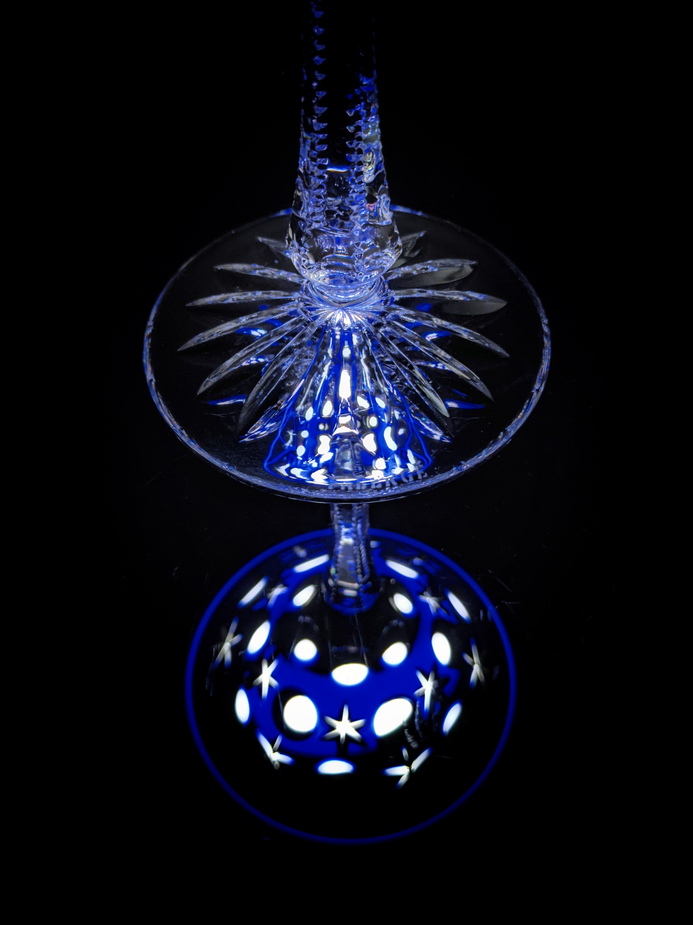 Fabergé Na Zdorovye Cobalt Blue Crystal Martini Glass