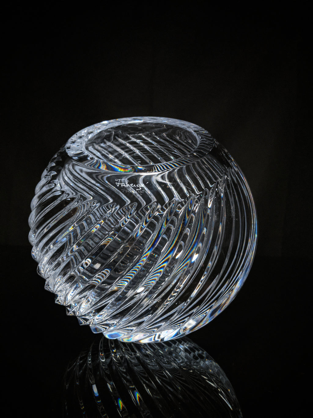 Faberge Atelier Crystal Collection Bowl in the original box