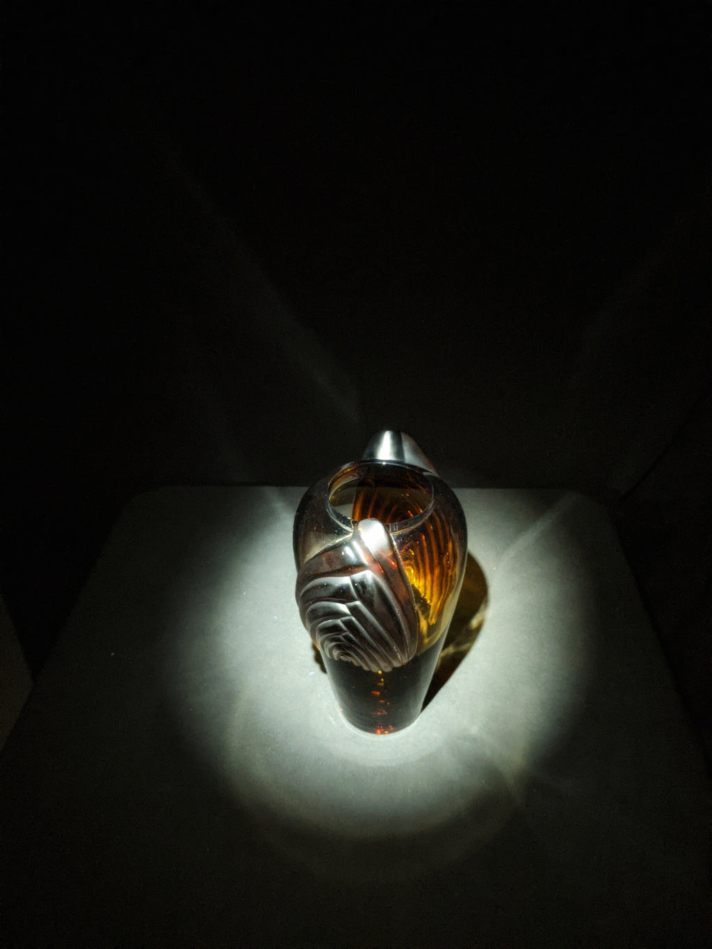 LALIQUE "Marrakech" Vintage Sculptural Art Glass Vase by Marie-Claude Lalique