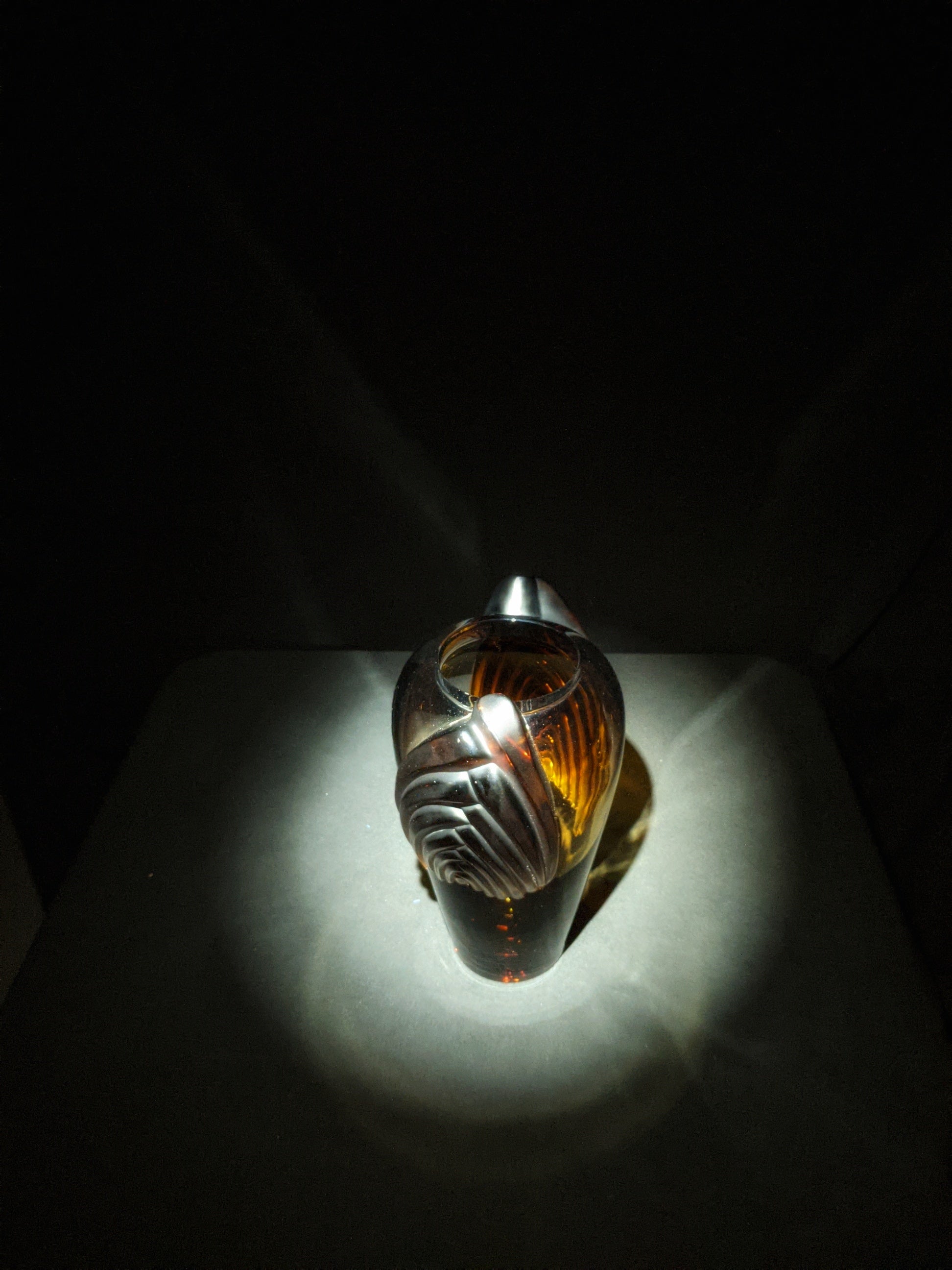 LALIQUE "Marrakech" Vintage Sculptural Art Glass Vase by Marie-Claude Lalique