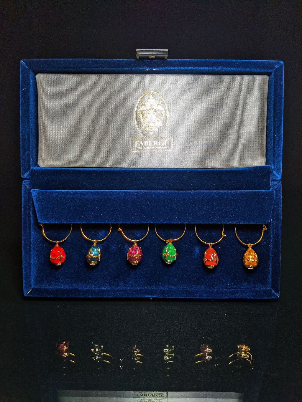 Faberge Wine Glass Charm Set