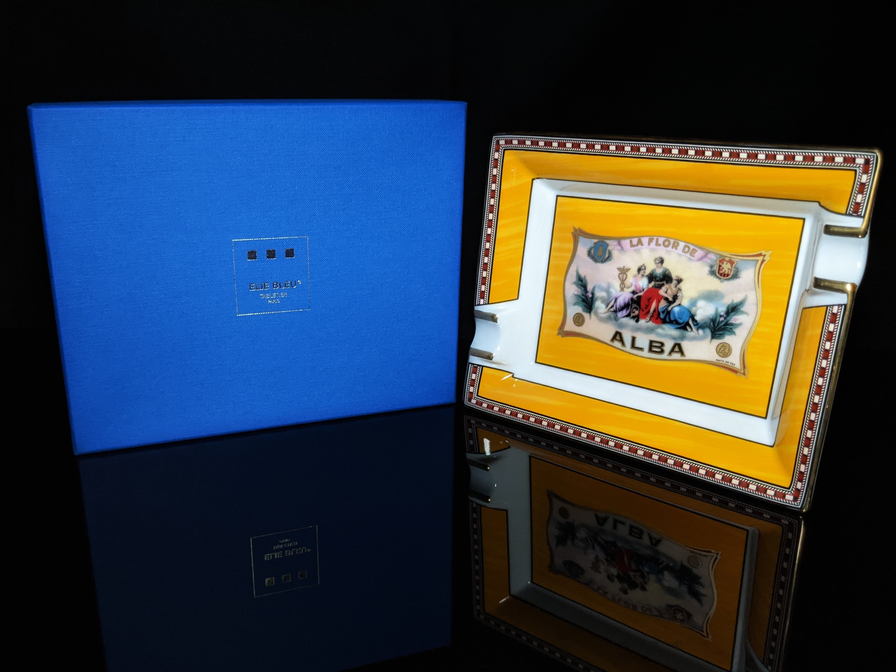 Elie Bleu Alba Yellow Gold Ashtray NIB