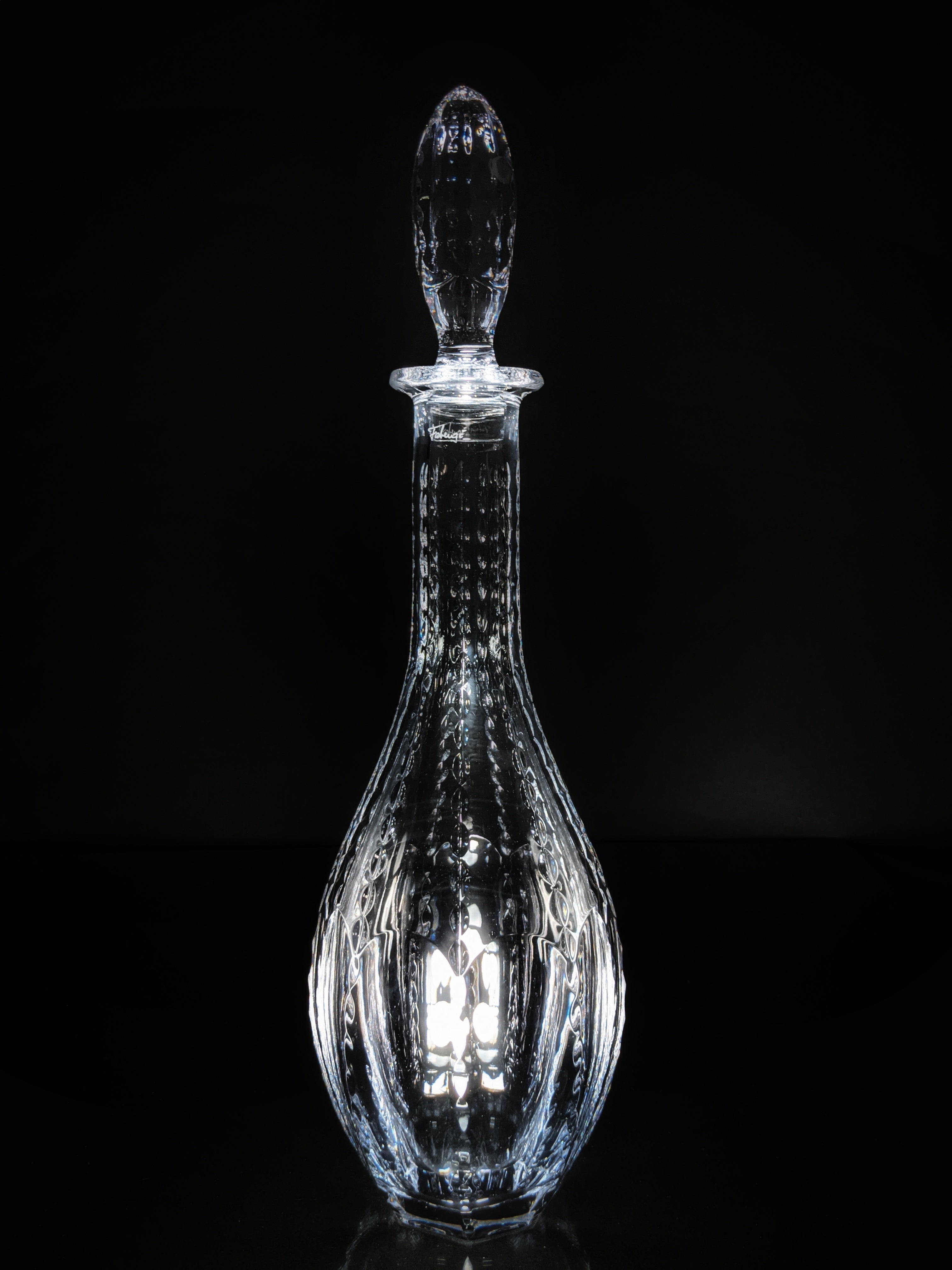 Faberge Bristol Clear Crystal Decanter NIB