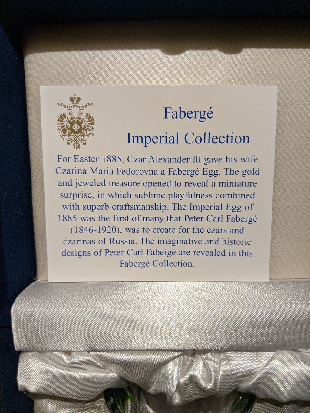 Faberge Crystal Ice Bucket with shot glasses