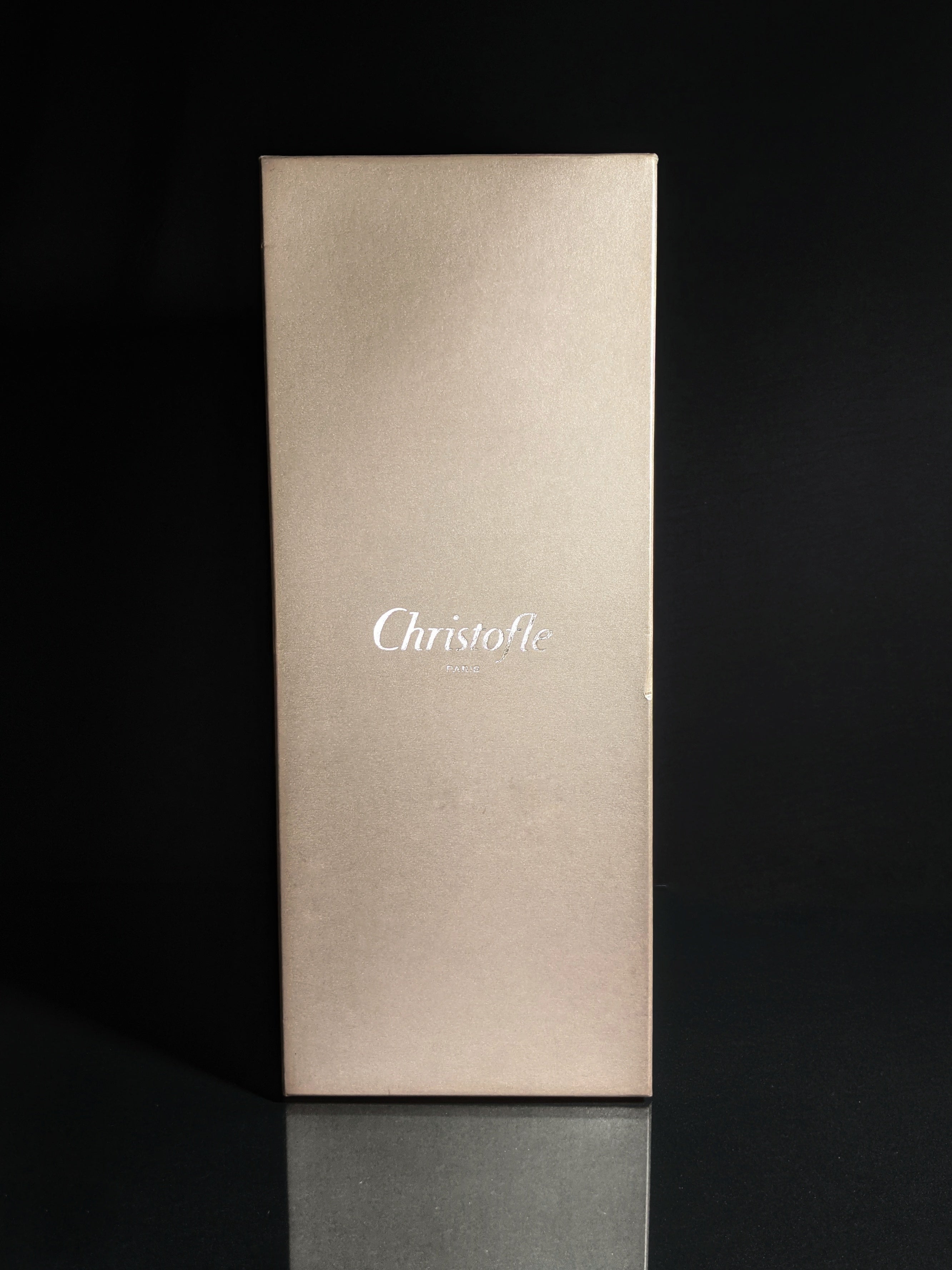 Christofle Madison Clear Crystal Tall Vase 16" H NIB