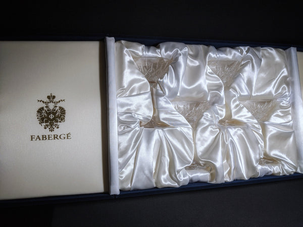 Faberge Clear Crystal Martini Glasses