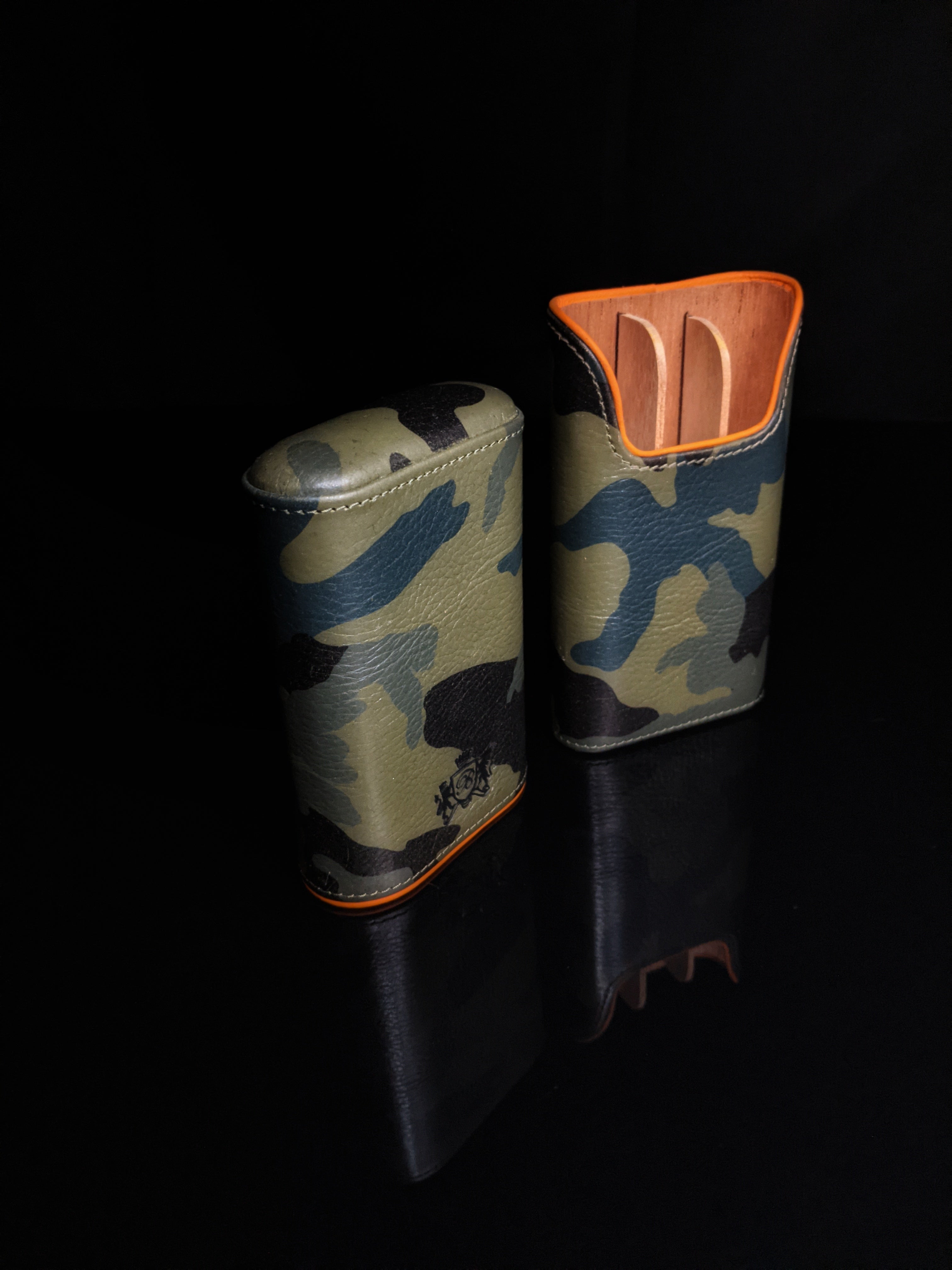 Brizard and Co. Show Band 3 Cigar Case — Camouflage Leather