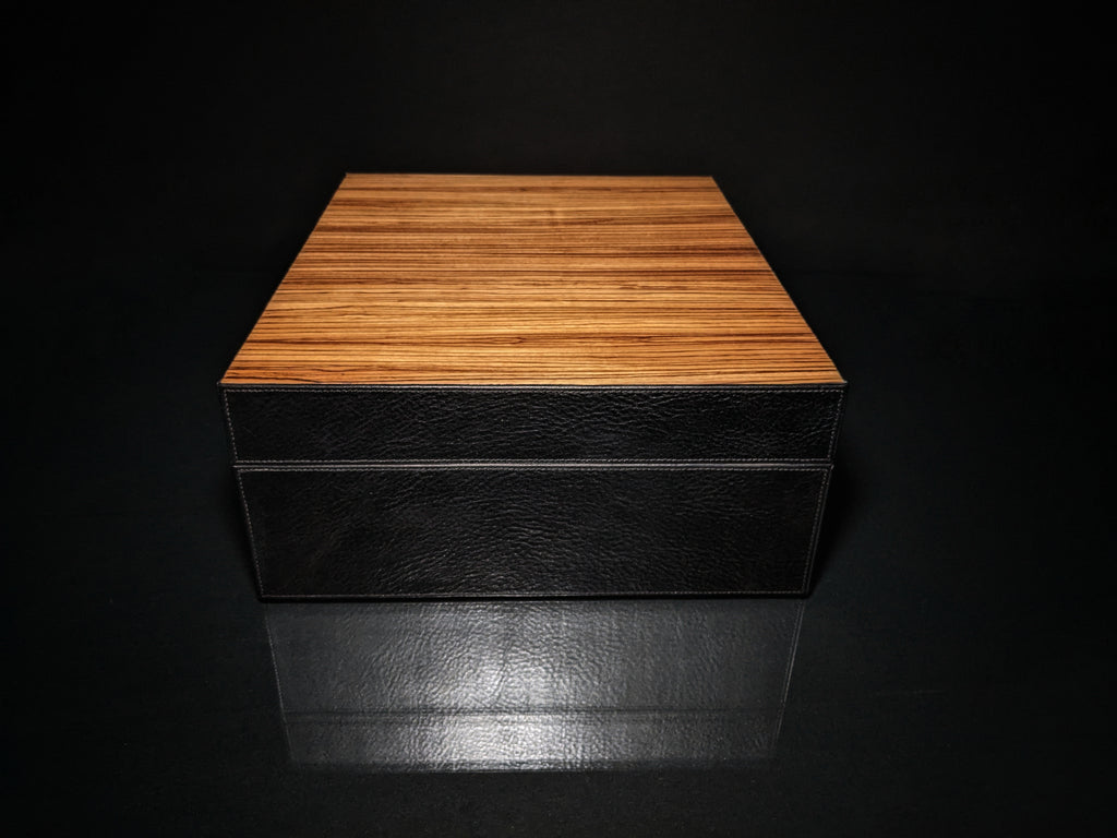 Brizard & Co - "Airflow" Cigar Humidor - Sunrise Black and Zebrawood 60 / 70 Count
