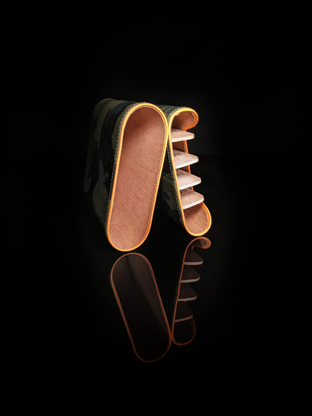 Brizard and Co Golfer's Case  ( Showband 5 ) Camouflage and Orange Leather NIB