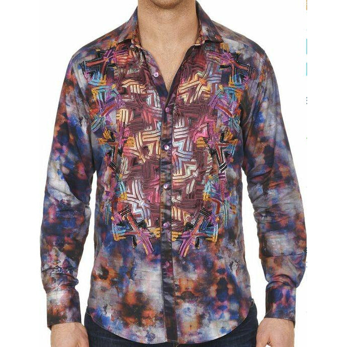 Robert Graham Braveheart Abstract Print Shirt — Medium