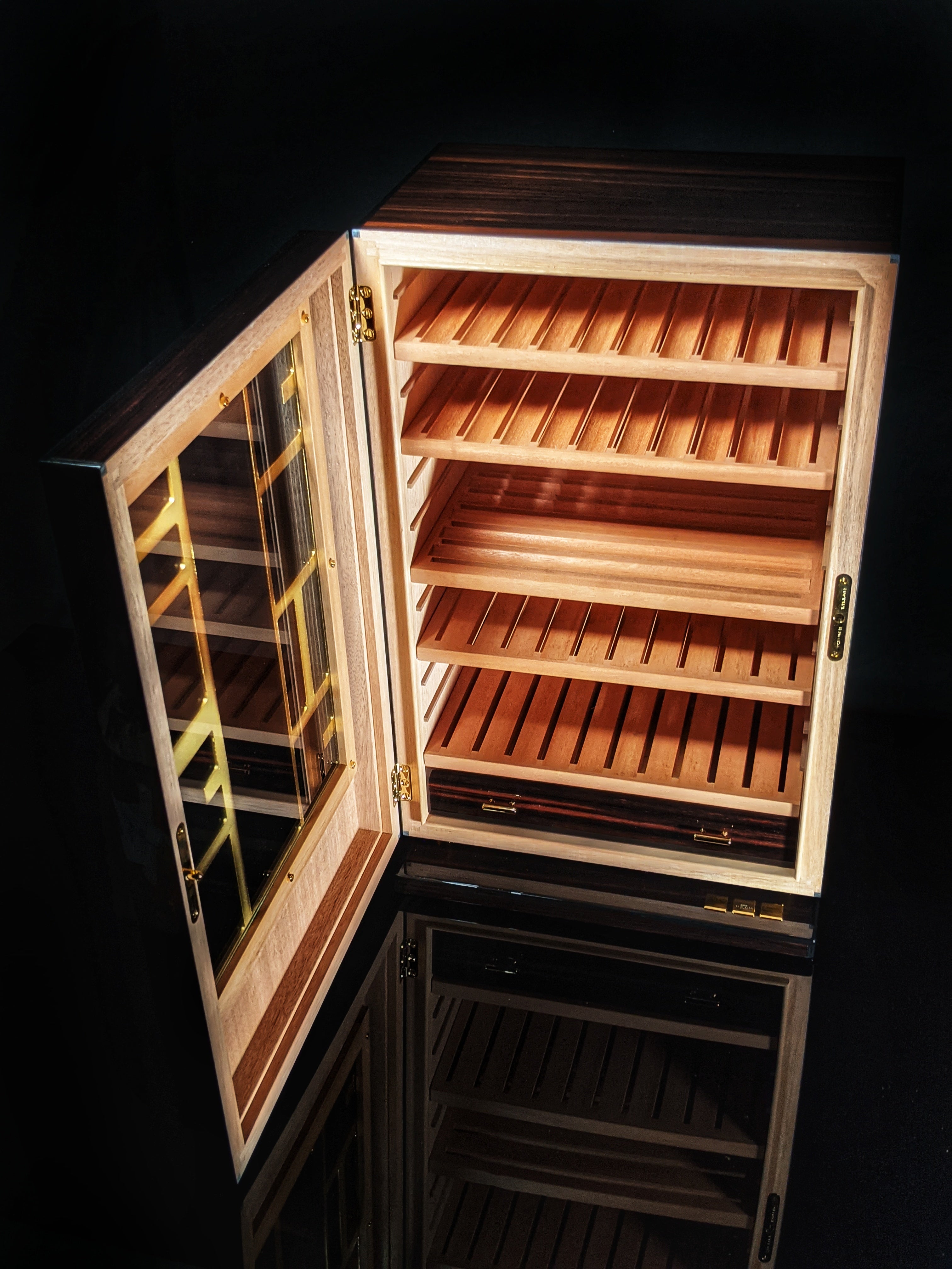Elie Bleu Macassar Ebony Cabinet Humidor