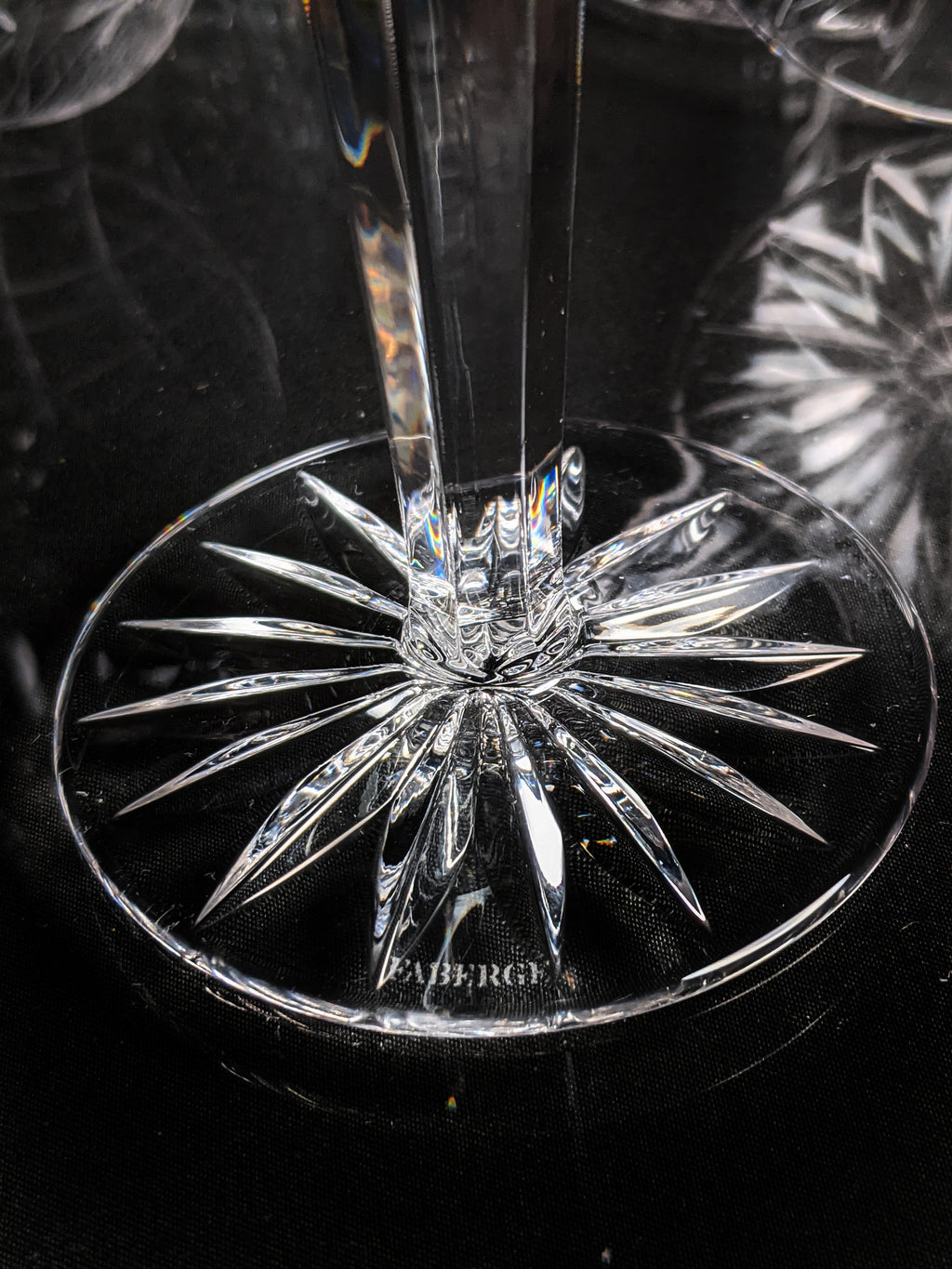 Faberge Clear Crystal Flutes