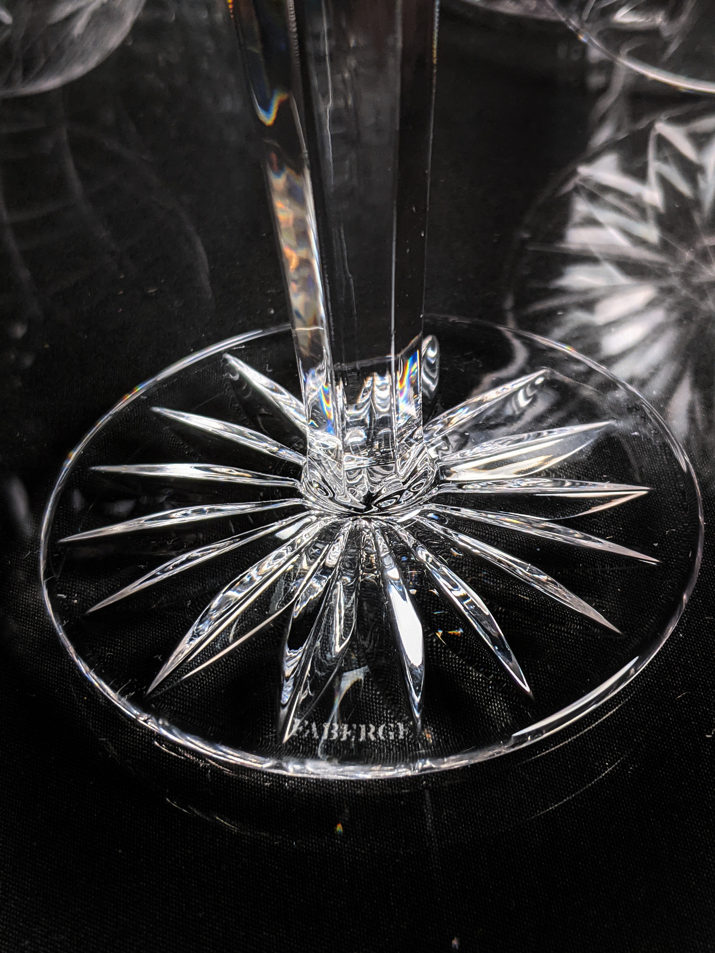 Faberge Clear Crystal Flutes