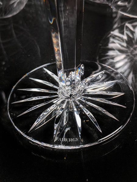 Faberge Clear Crystal Flutes