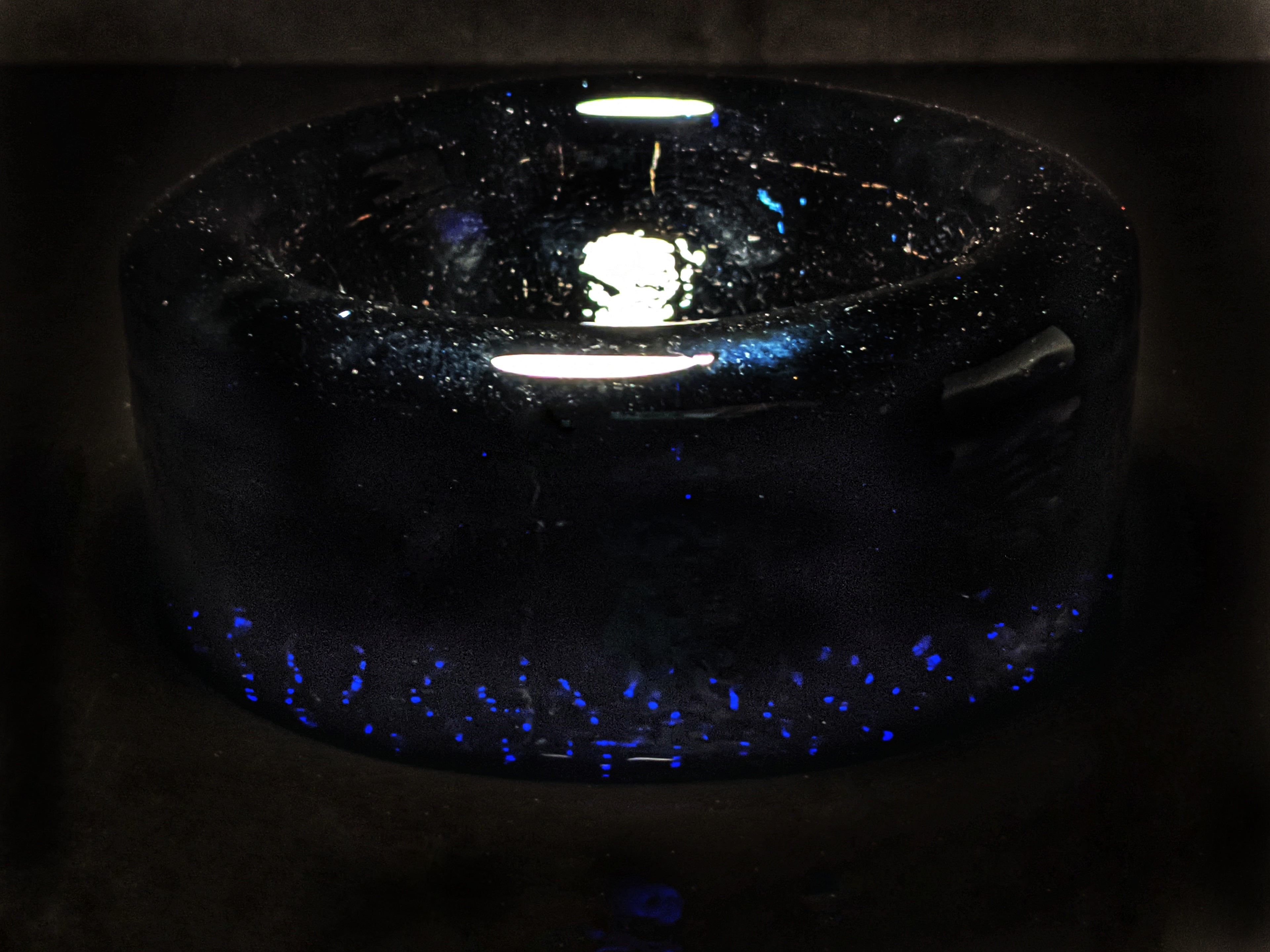 Blue Glass Ashtray