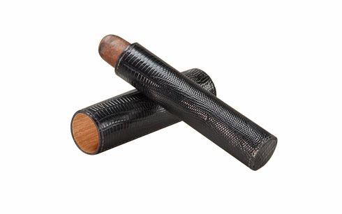 Brizard and Co. The Single Cigar Tube - Lizard Pattern Black