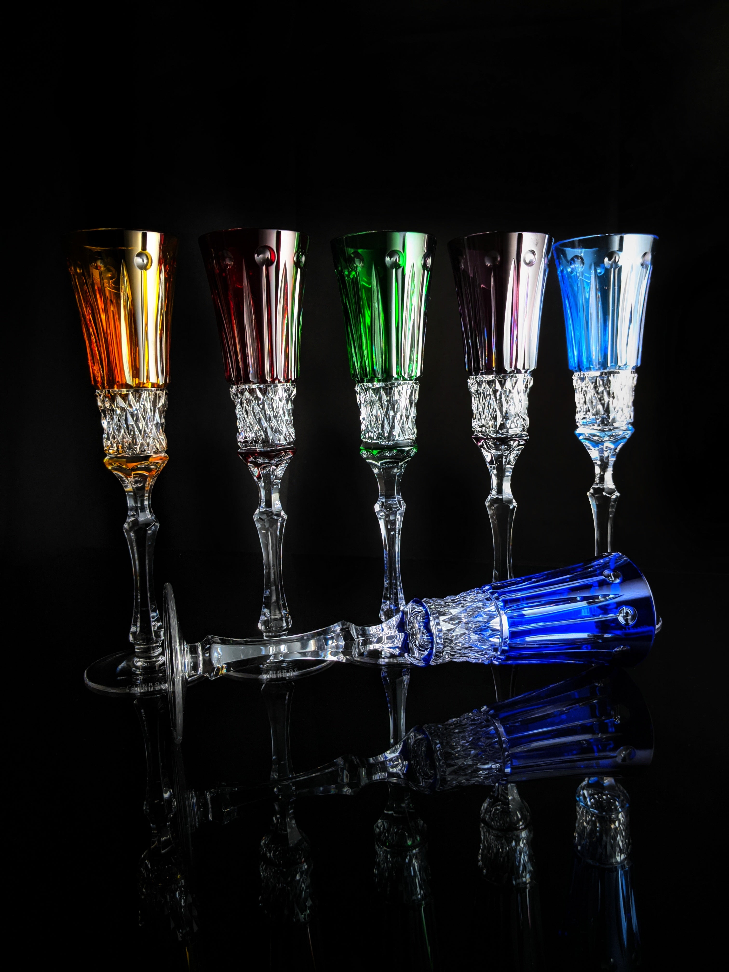Faberge Xenia Colored Flutes set of 6