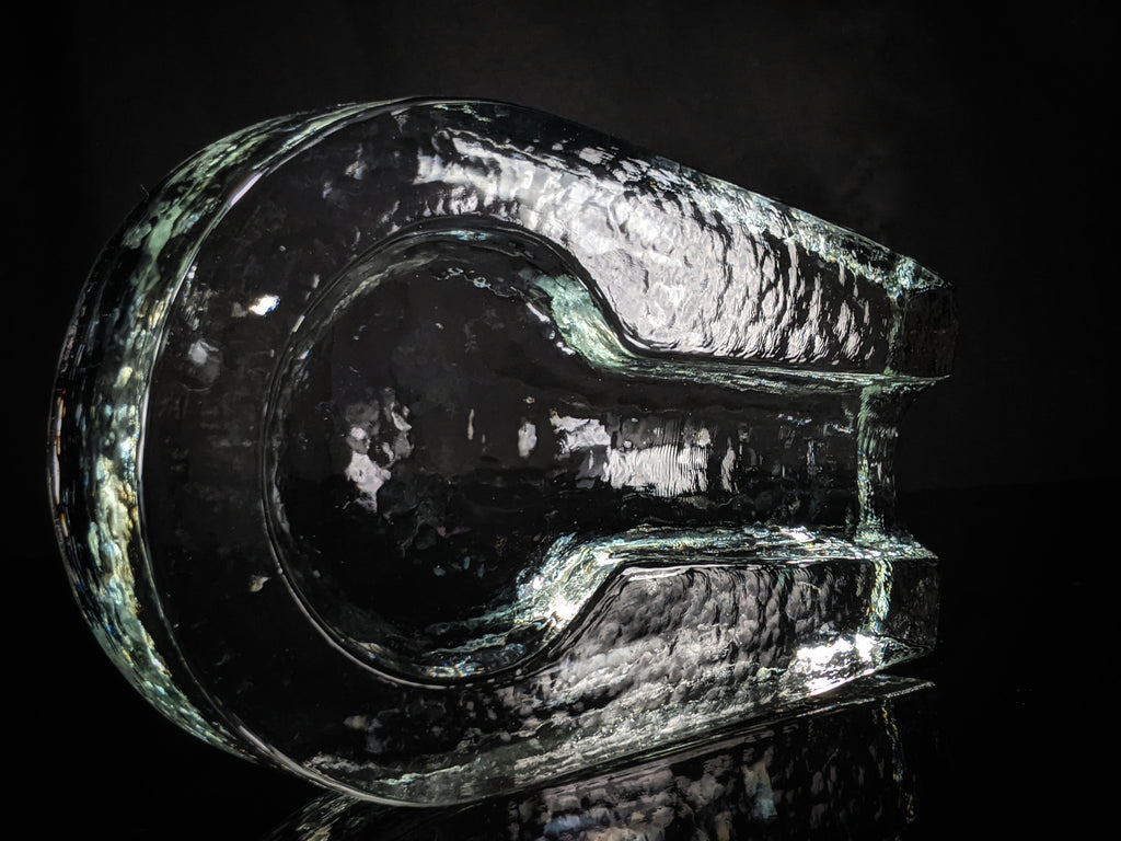 Heavy Pilgrim Glass Cigar Ashtray