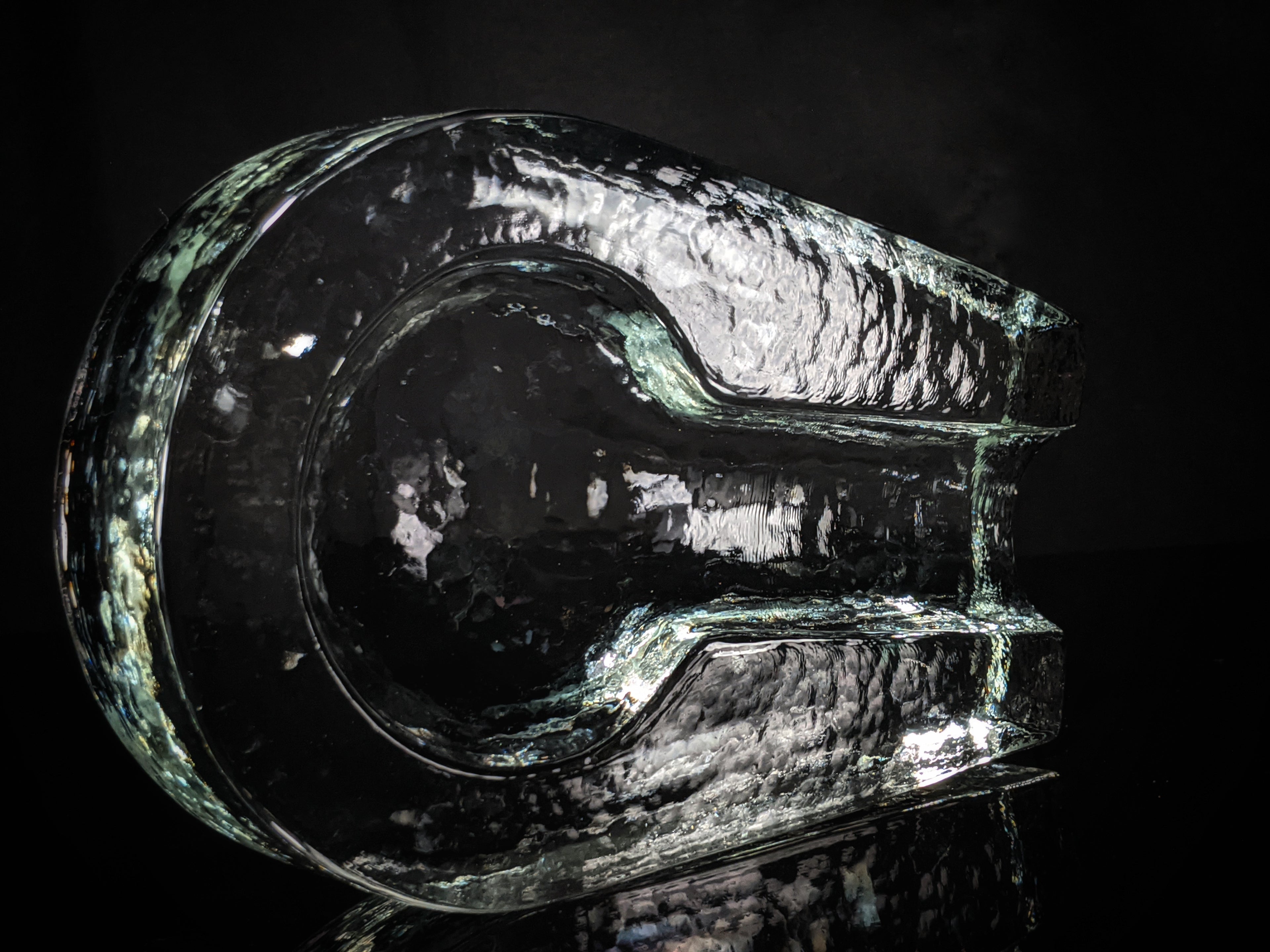 Heavy Pilgrim Glass Cigar Ashtray