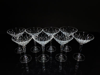 Faberge Clear Crystal Martini Glasses