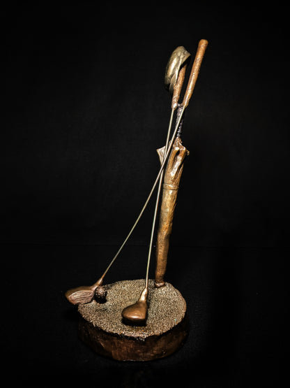 Mark Hopkins Bronze Golf Sculpture " Woods "