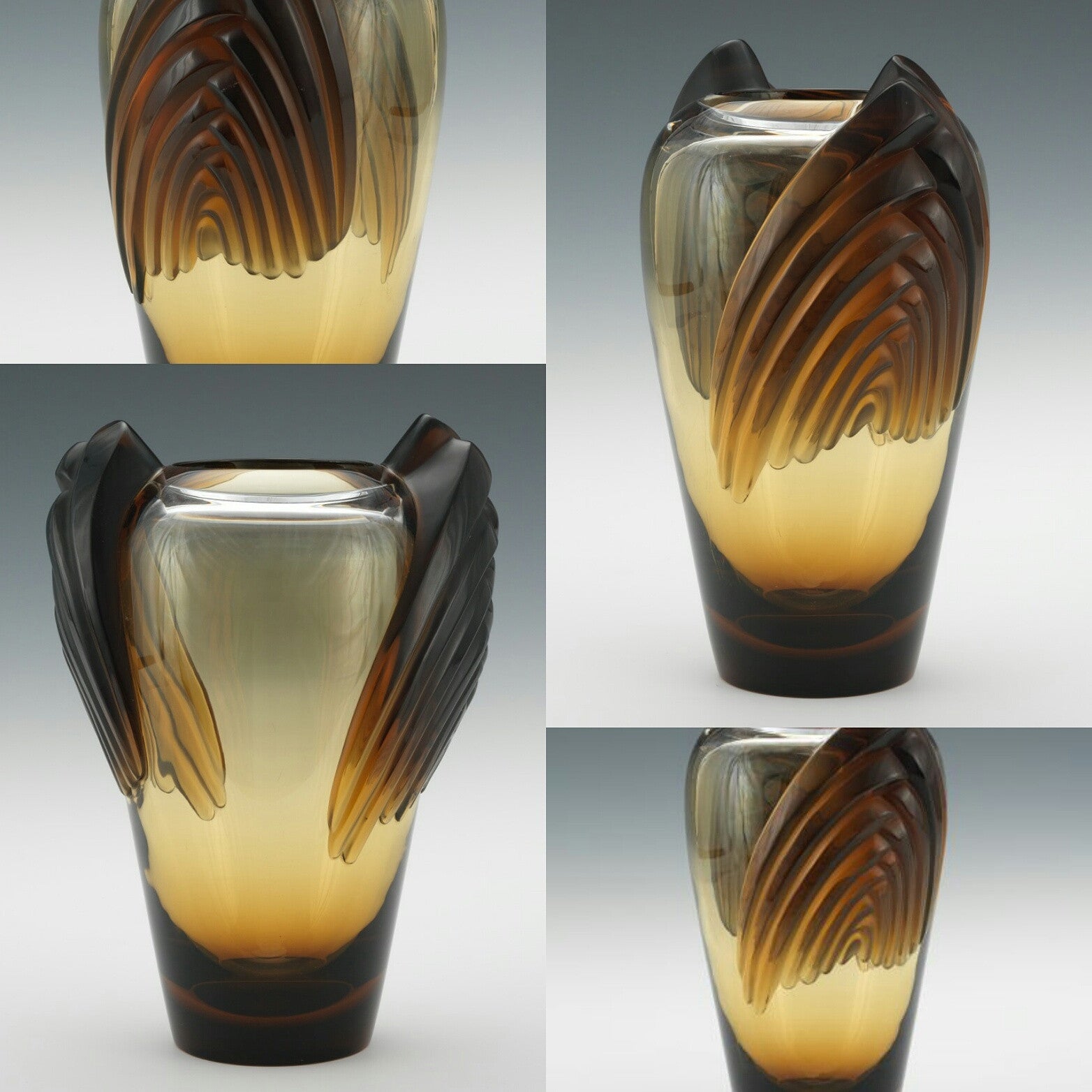 LALIQUE "Marrakech" Vintage Sculptural Artglass Vase