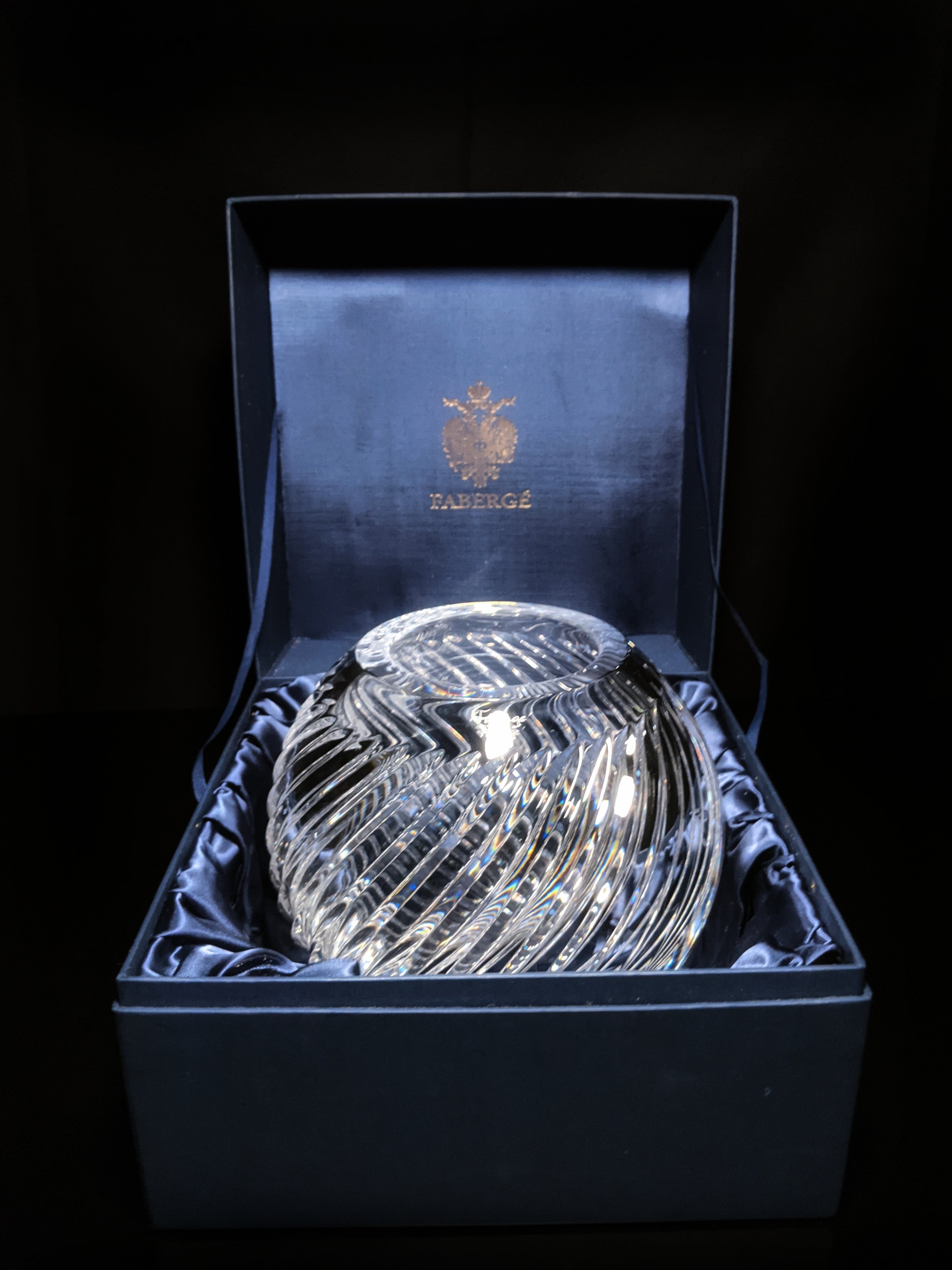 Faberge Atelier Crystal Collection Bowl in the original box