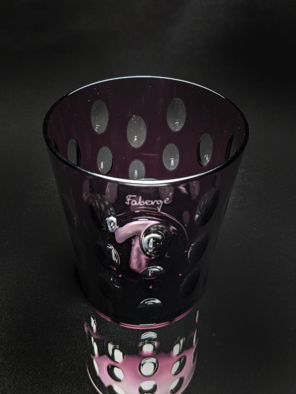 Faberge Colored Crystal Bubble Glasses