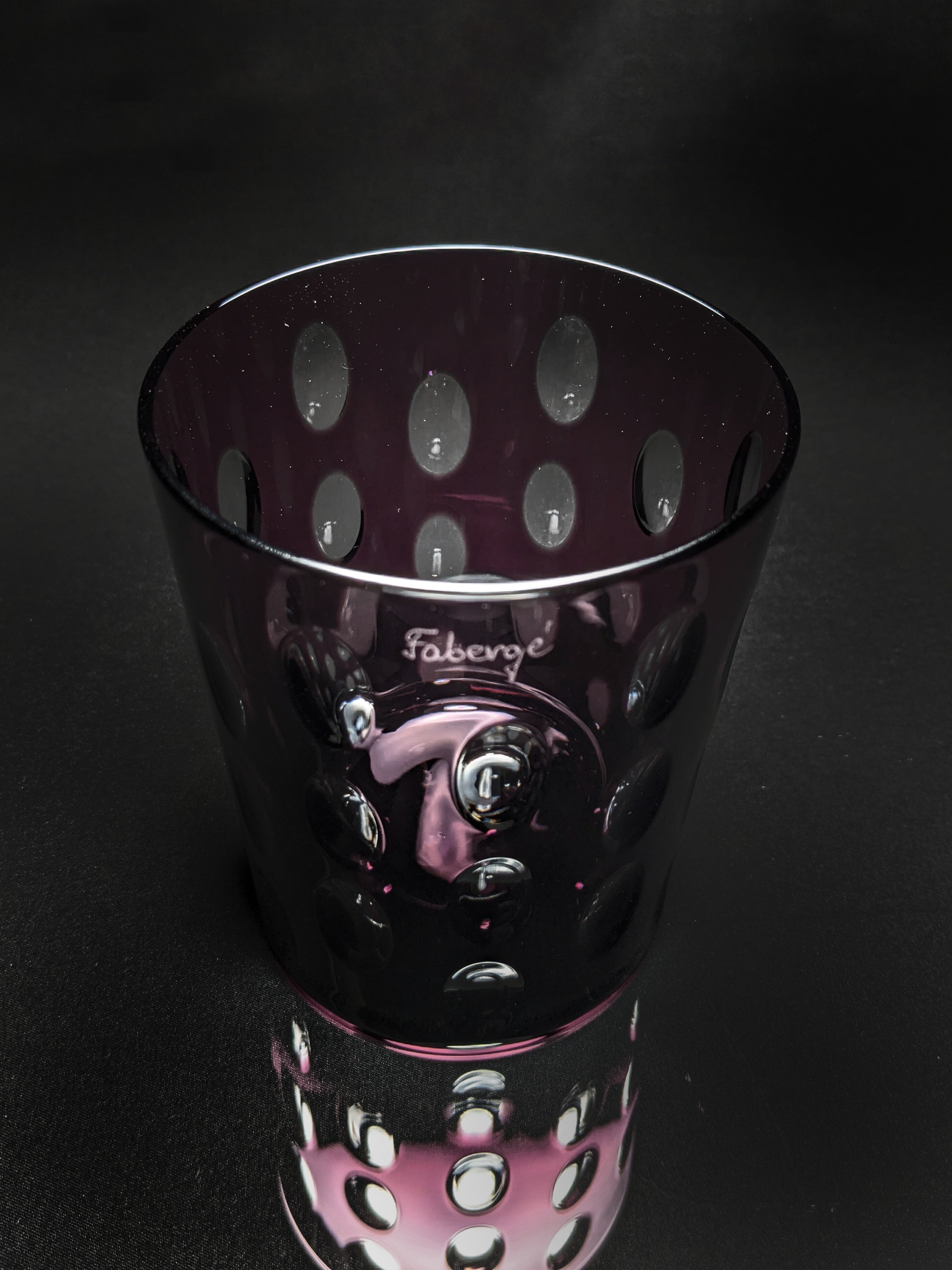 Faberge Colored Crystal Bubble Glasses