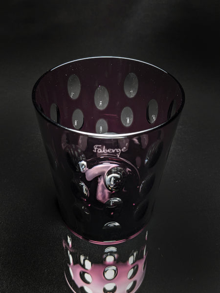 Faberge Colored Crystal Bubble Glasses