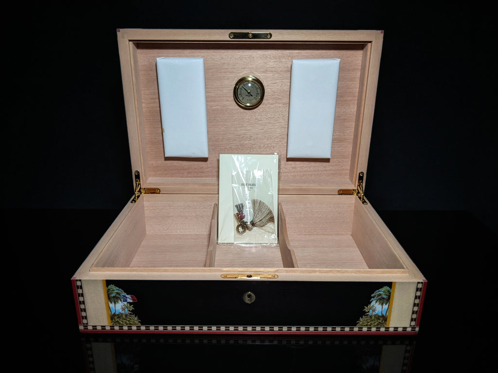 Elie Bleu  Alba Black Sycamore Humidor 110 count NIB Made in France