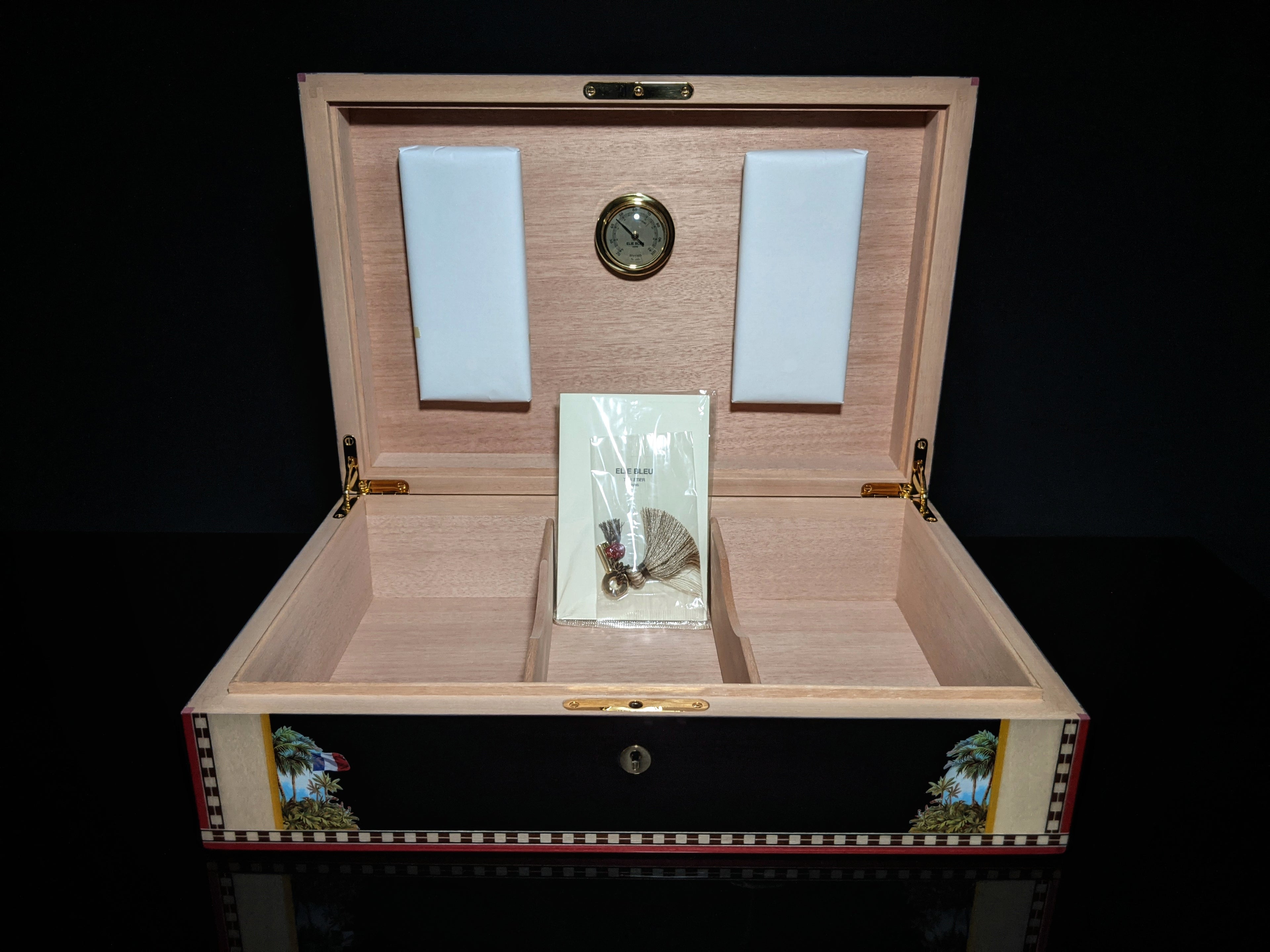 Elie Bleu  Alba Black Sycamore Humidor 110 count NIB Made in France