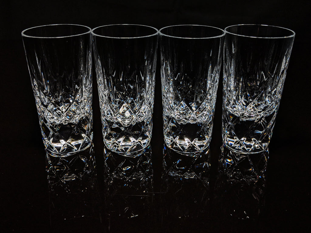 Faberge Clear Crystal Shot Glasses  Set of 4 NIB